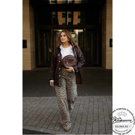 Женская кожаная сумка "Дарья" (бордовая)